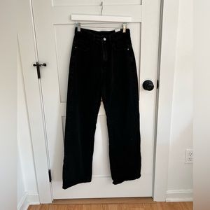 Black corduroy pants